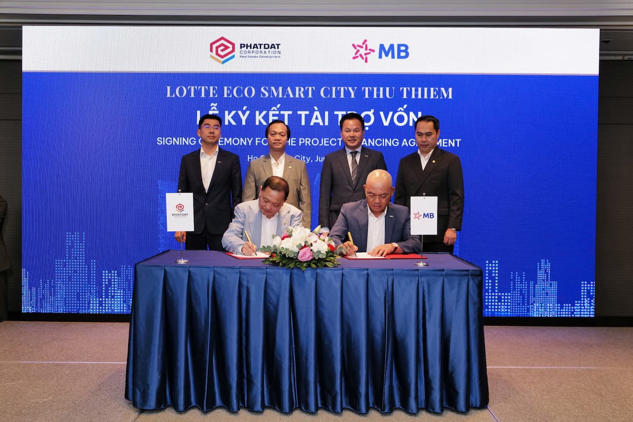 PHÁT ĐẠT VÀ MB BANK KÝ KẾT HỢP ĐỒNG TÀI TRỢ VỐN: <br> MB Bank tài trợ toàn bộ phần vốn tham gia của Phát Đạt  tại dự án Lotte Eco Smart City Thu Thiem