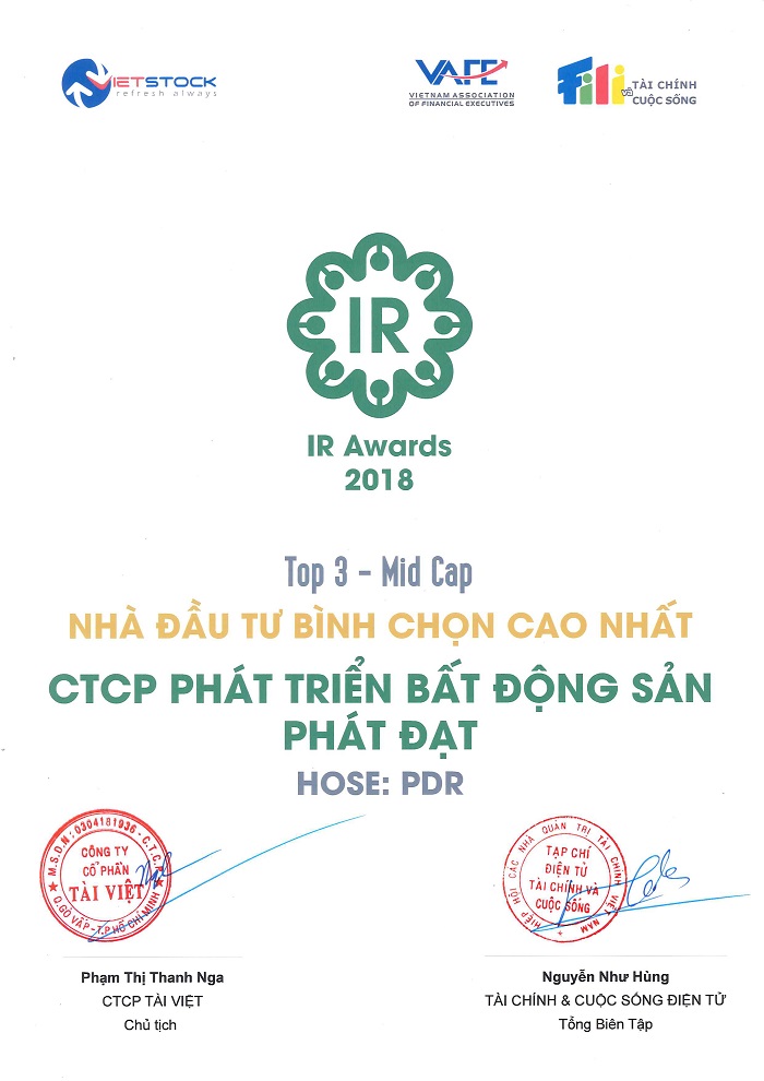 TOP 3 IR AWARDS 2018